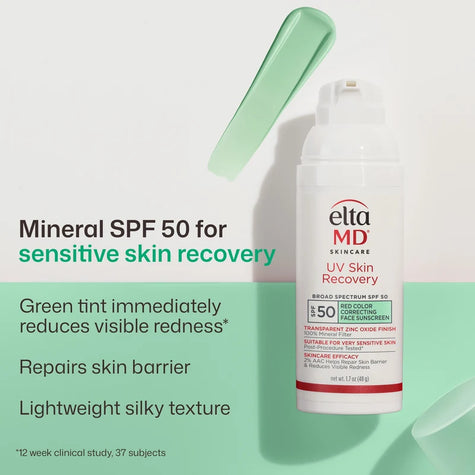UV Skin Recovery Red Color Correcting Face Sunscreen